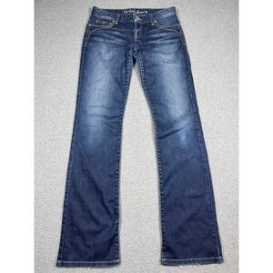 Guess Jeans Women's 28 Blue Dark Wash Misty Bootcut Low Rise Stretch Whiskered